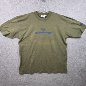 Universal Studios Men's Green T-shirt LOGO Spell out Made In USA L / XL